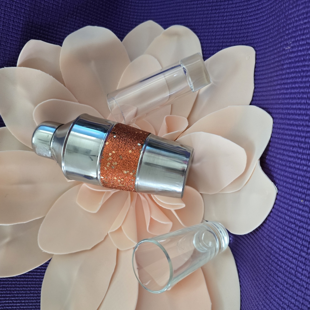 NWOT Silver and Orange Cocktail Shaker